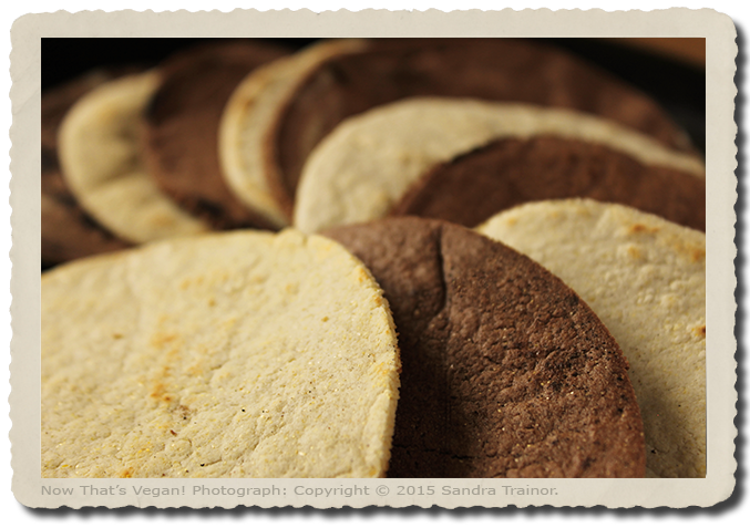 A recipe for corn tortillas, and some flavored with chocolate.