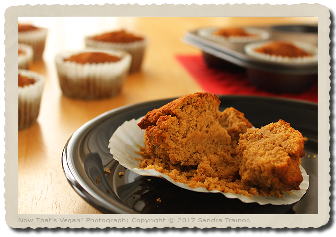 Vegan and gluten-free Muffins made with pumpkin purée.