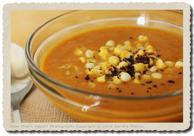 A spicy chowder made with corn.