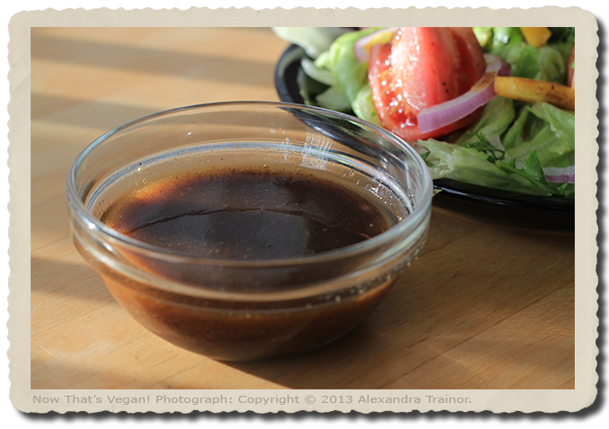 A salad dressing made with balsamic vinegar.