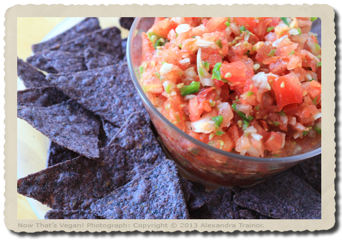 A tomato and jalapeño salsa that's spicy hot.